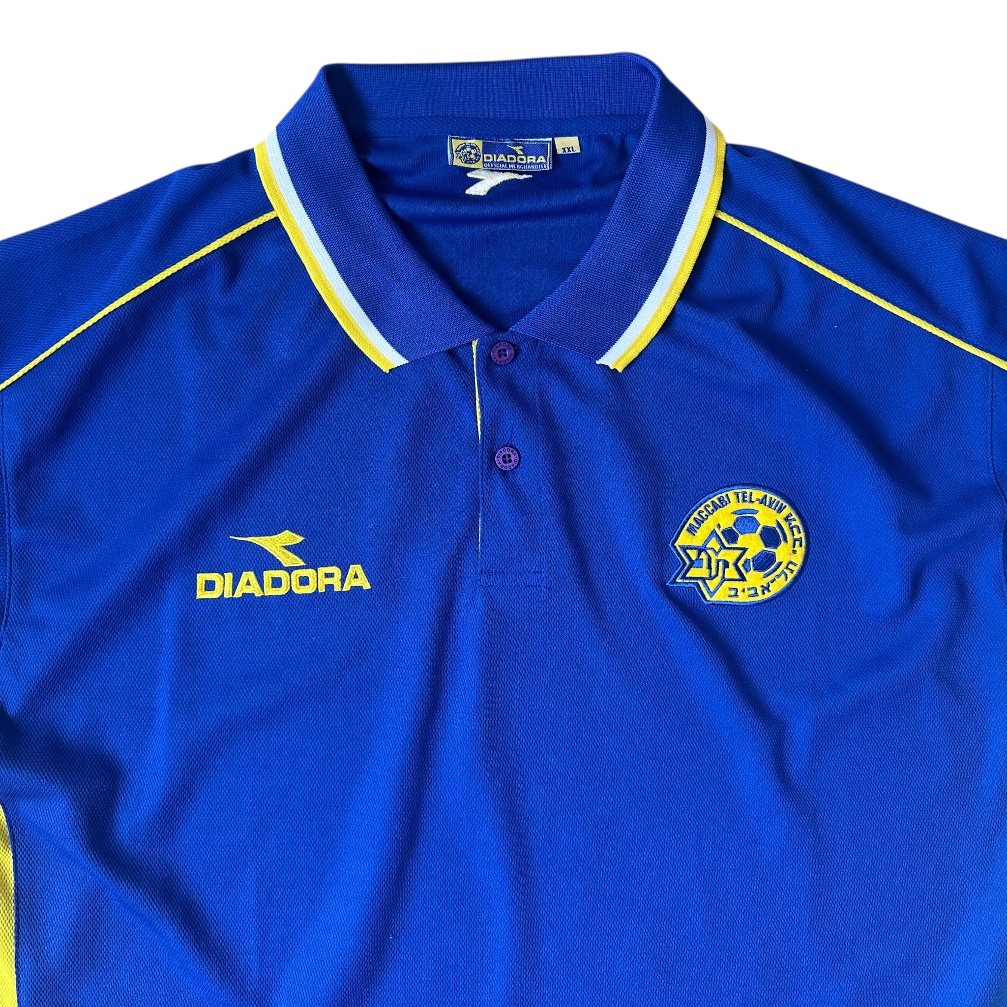 2001-02 Maccabi Tel Aviv Diadora Leisure Shirt Size XXL