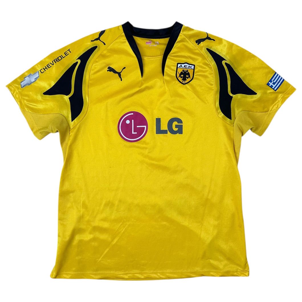 2007-08 AEK Athens Puma Home Shirt Size XXL (fits L/XL)